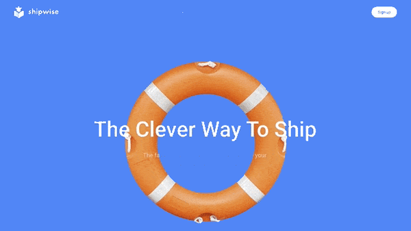 Example of an anchor on single page website like ShipWise