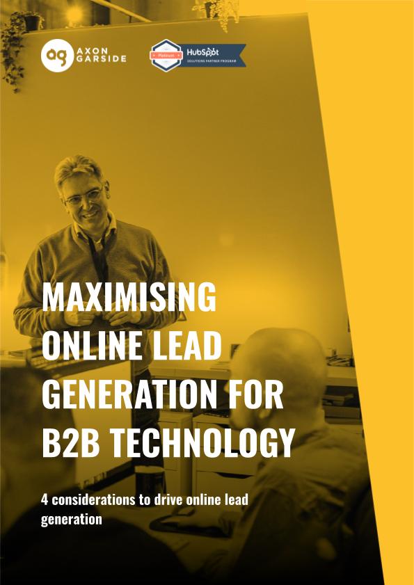 Copy of 2020 - 06 - Axon Garside - Maximising Online Lead Generation for a B2B Technology Audience